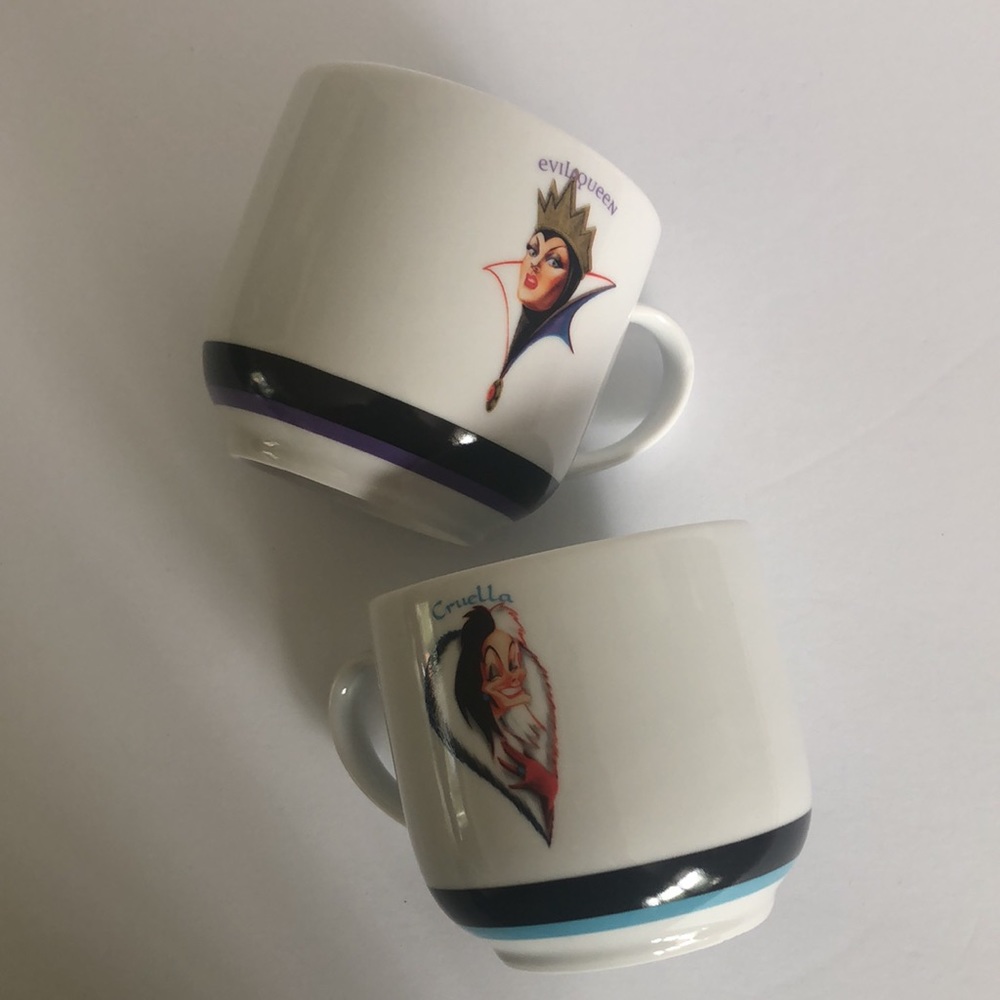 Disney Cruella And Evil Queen Bundle Of Two Villain Coffee Mugs